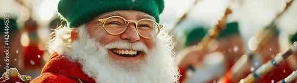 Obraz Santa Claus Holiday Cheer Crowd