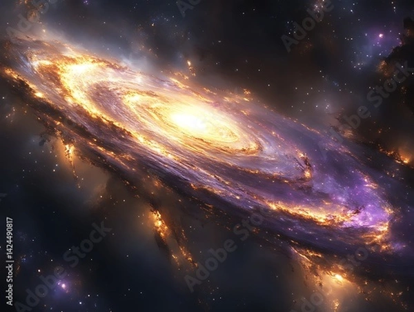 Obraz Spiral Galaxy in Deep Space (7)