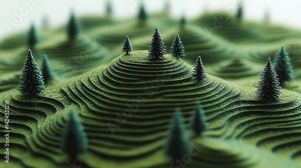 Obraz Terraced Hills, Miniature Forest