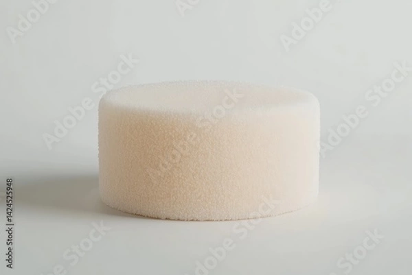 Fototapeta Round, light beige, textured sponge