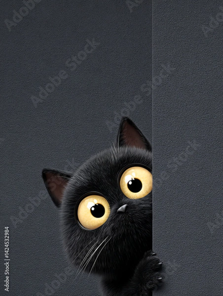 Obraz cartoon cat, AI generated