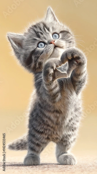 Obraz love kitten, AI generated