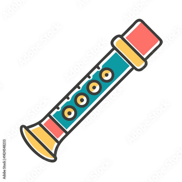 Obraz Colorful recorder musical instrument 