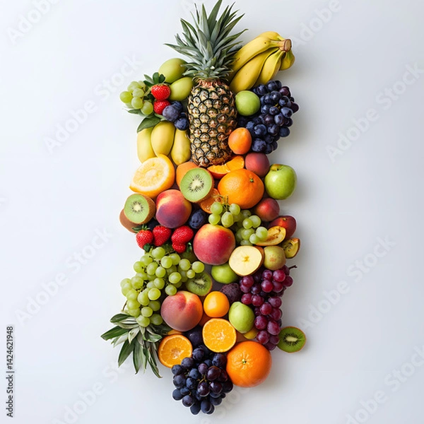 Fototapeta A Pyramid of Colorful Freshness. Created With AI