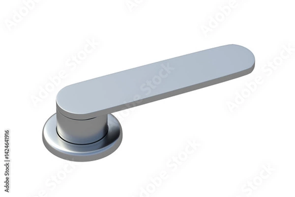 Fototapeta Door handle isolated on white background. 3d render