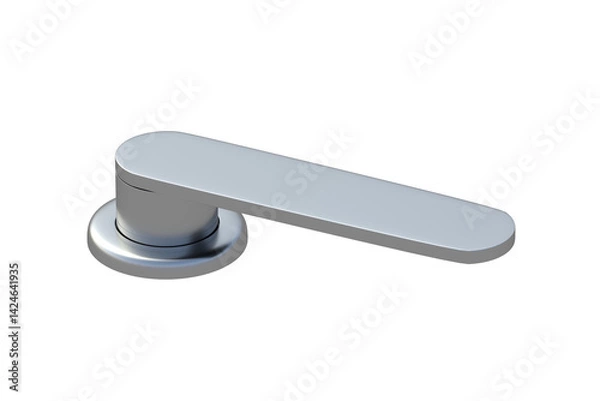 Fototapeta One door handle isolated on white background. 3d render
