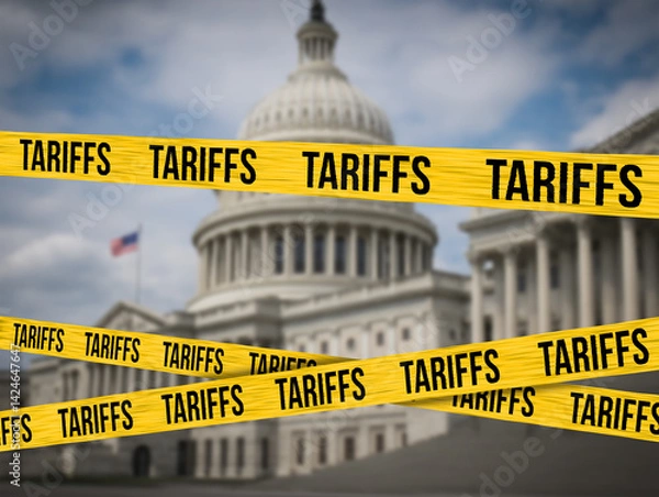 Fototapeta U.S. Import Tariffs - Shifting Global Trade Dynamics