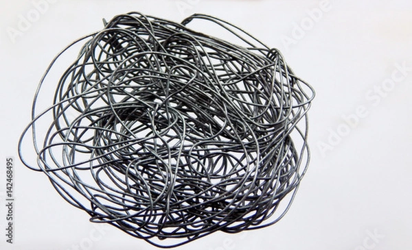 Fototapeta Bundle of metal wire
