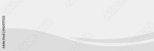 Fototapeta Abstract modern gray wave design on white background. vector