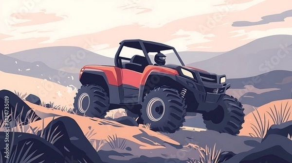 Obraz ATV OffRoad Mountain Adventure.