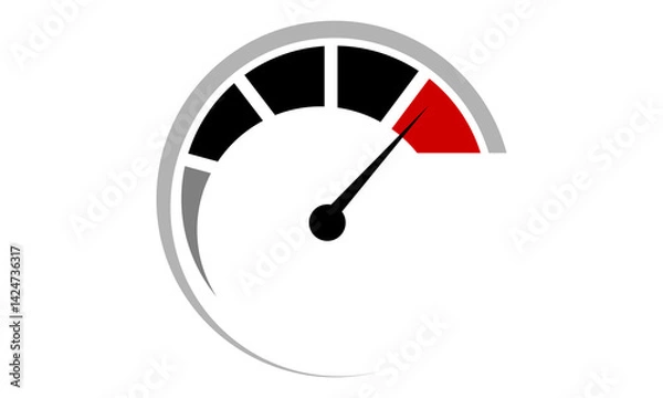 Obraz speedometer logo vector illustration