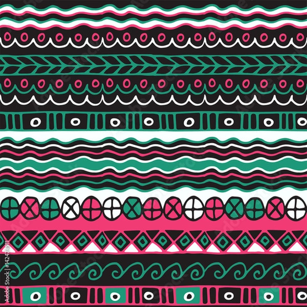 Obraz colored seamless pattern of stripes.