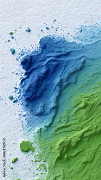 Obraz Earth texture in blue and green colors representing nature  
