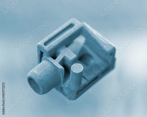 Fototapeta Metal object printed on 3D printer from metal powder Model created on 3D printer