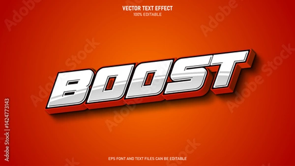 Fototapeta Boost 3d text editable text effect