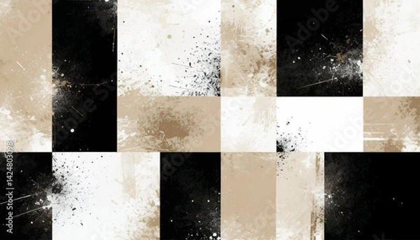Fototapeta Abstract_Black_and_Beige_Grunge_Texture_Background_Modern_Graphic_Design_Element_for_Websites_Posters_and_Creative_Projects_Distressed_Vintage_Pattern_185