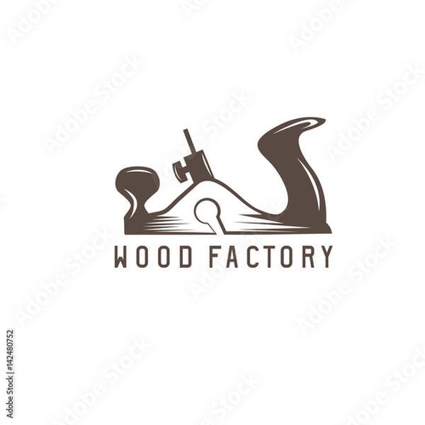 Fototapeta jointer simple vector design template of wood factory