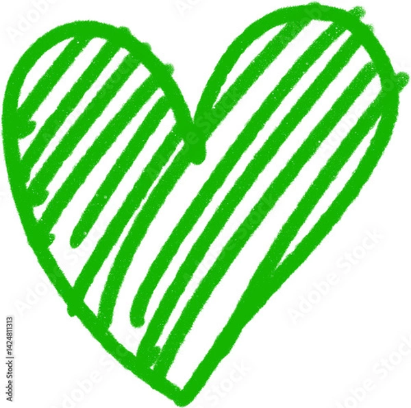 Fototapeta heart color pencil