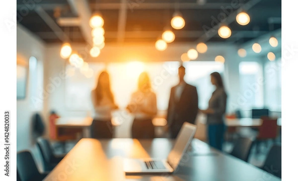 Obraz Business Team working in office Discussing about progress with Marketing strategies 