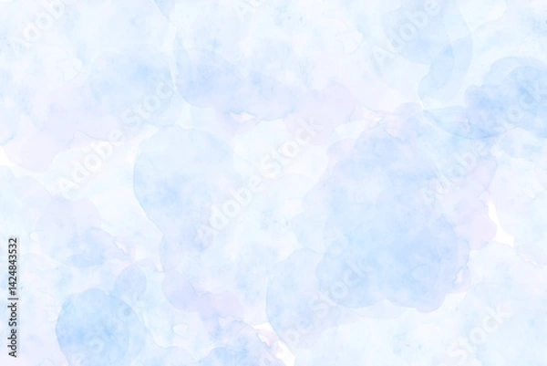 Fototapeta 紫陽花をイメージしたやわらかな水彩背景　テクスチャ　水彩　花　紫陽花　