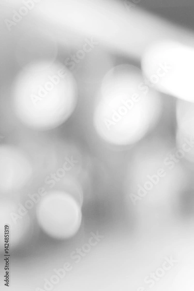 Fototapeta Blur white abstract background, Vertical blurred grey gradient bright light with copy space backdrop, banner, blank mordern business office interior hallway building design background, monochrome