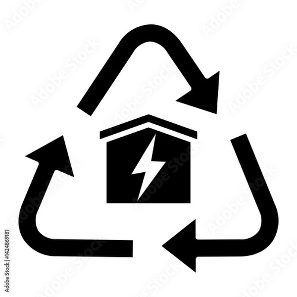 Fototapeta renewable energy Solid icon