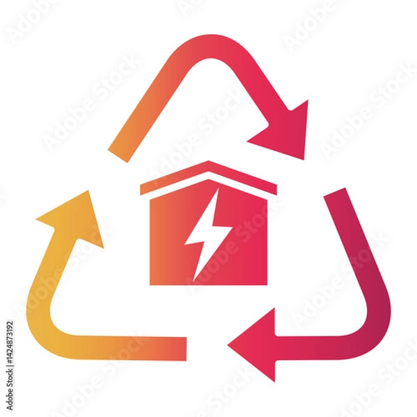 Obraz renewable energy Gradient icon