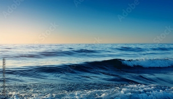 Fototapeta Ocean Wave at Sunrise A Call to Action perfect for environmental NGO annual reports and fundraising