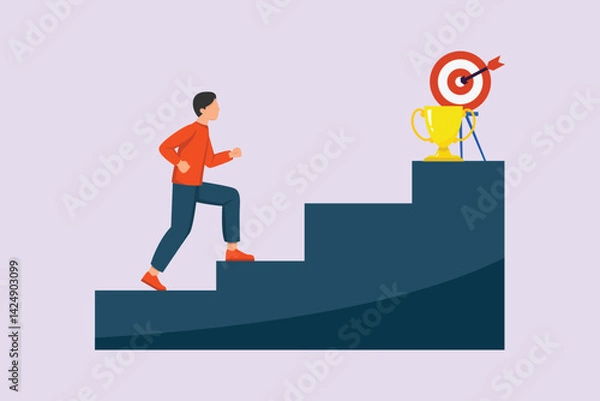 Obraz Personal Goals Concept. Colored flat vector illustration isolated