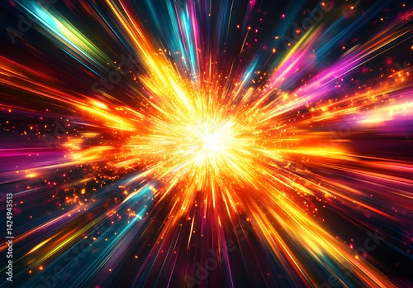 Obraz 4輝きの起源ビッグバンの瞬間 Gererated AI