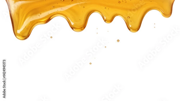 Obraz honey dripping down isolated on white background