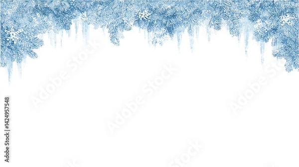 Obraz Icicles frame on white