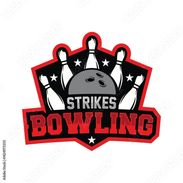 Obraz Bowling Sport logo design vector