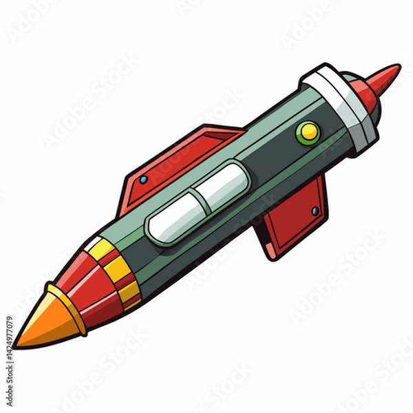 Fototapeta rocket isolated on white