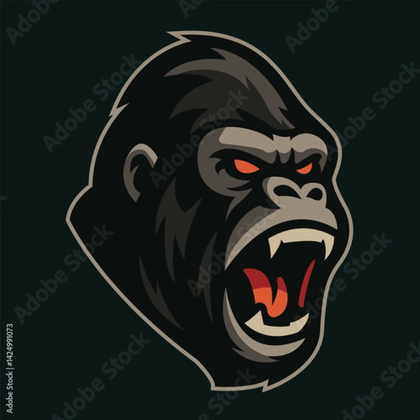 Obraz Gorilla Head Mascot Vector Logo