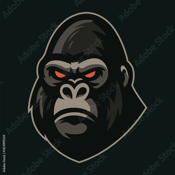 Obraz Gorilla Head Mascot Vector Logo