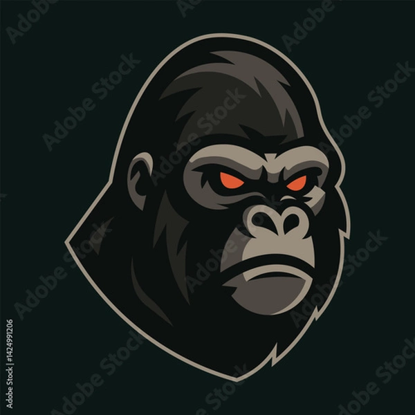 Obraz Gorilla Head Mascot Vector Logo