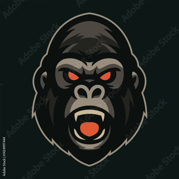 Obraz Gorilla Head Mascot Vector Logo