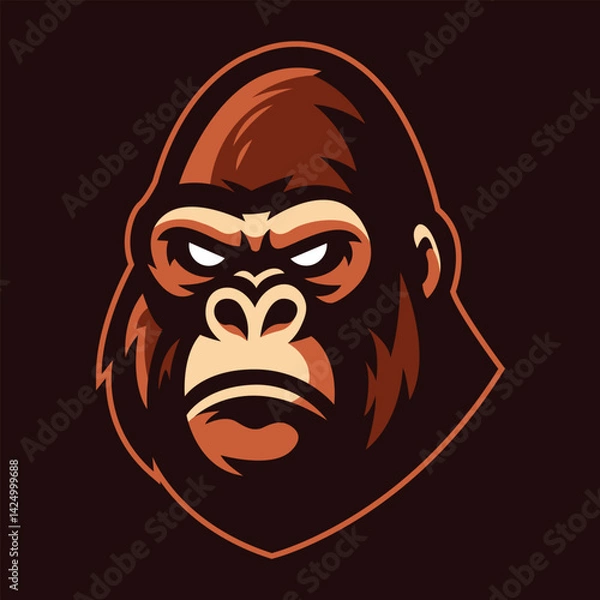 Obraz Gorilla Head Mascot Vector Logo