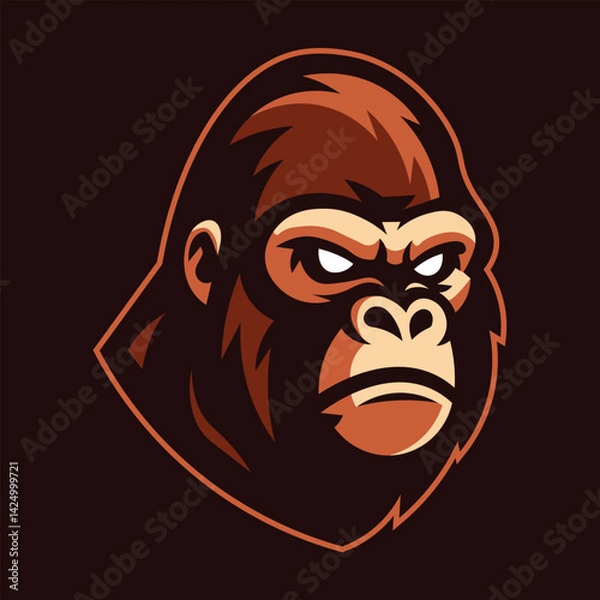 Obraz Gorilla Head Mascot Vector Logo