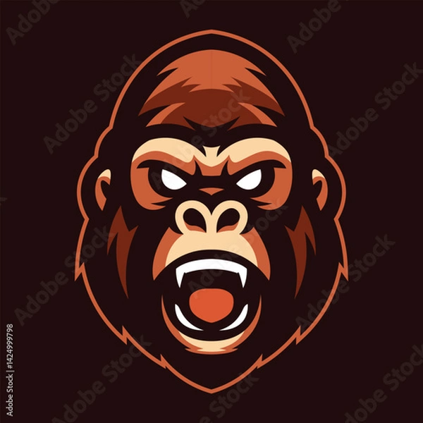 Obraz Gorilla Head Mascot Vector Logo
