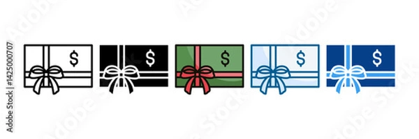 Fototapeta Gift Card Icon Set Multiple Style Collection
