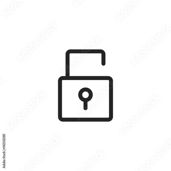 Fototapeta Unlock vector icon, open symbol. Modern, simple flat vector illustration for web site or mobile app