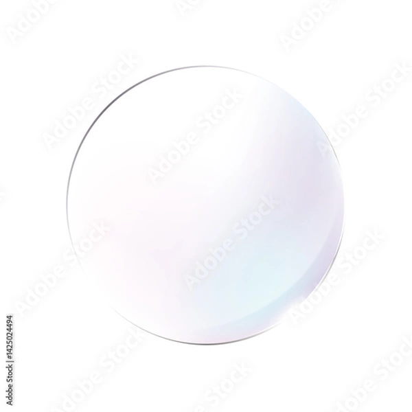 Obraz クリアなイメージの背景透過ブルーピンク系丸ガラス板影なし