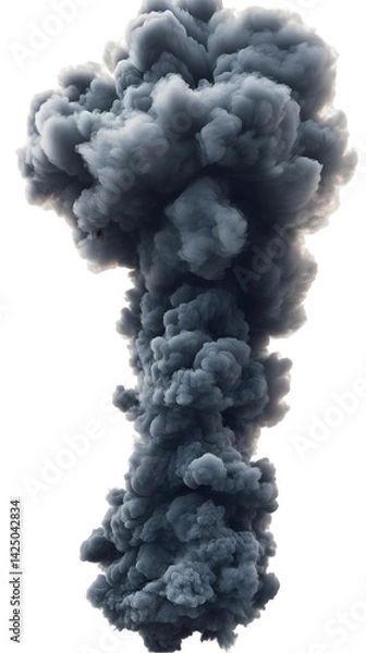 Obraz Abstract Smoke Cloud Illustration With Isolated Transparent Background