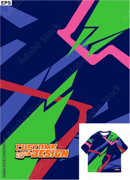 Fototapeta Abstract background for sports jersey pattern