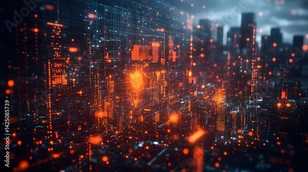 Fototapeta Business agility concept with visual symbols of efficiency, flexibility, and strategic transformation in a modern company
