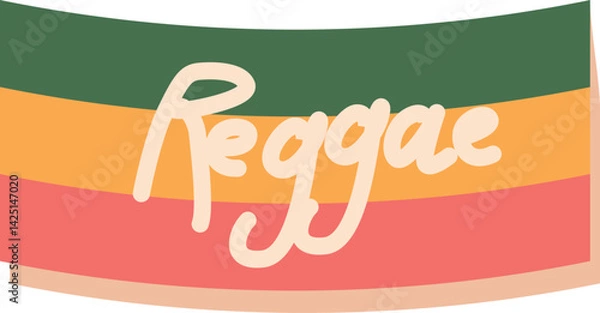 Obraz Colorful reggae flag vector illustration
