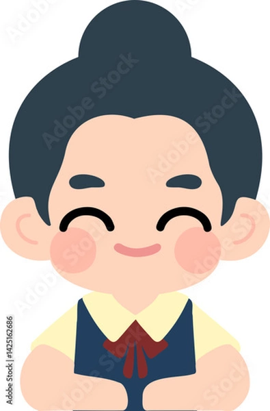 Obraz Flat Design Child Faces for Educational Materials