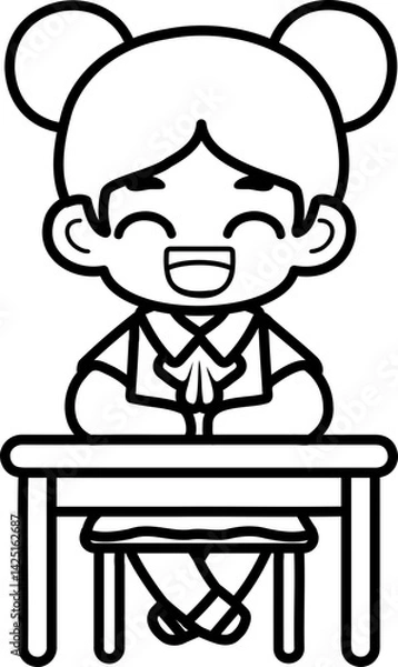 Obraz Flat Design Child Faces for Educational Materials